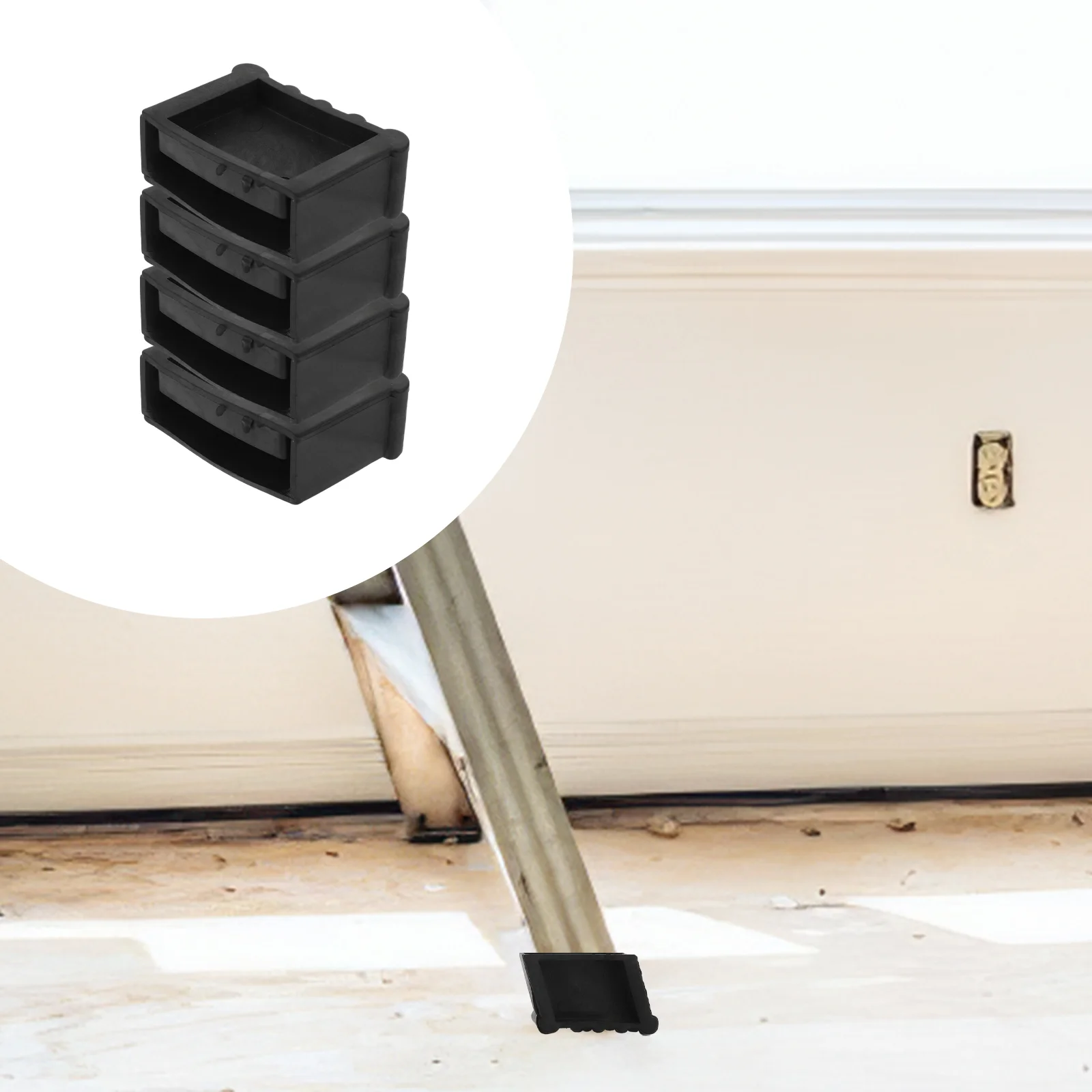 4 Pcs Accessories Ladder Foot Cover Telescopic Ladders Leg Protector Rubber Feet Office Sliders