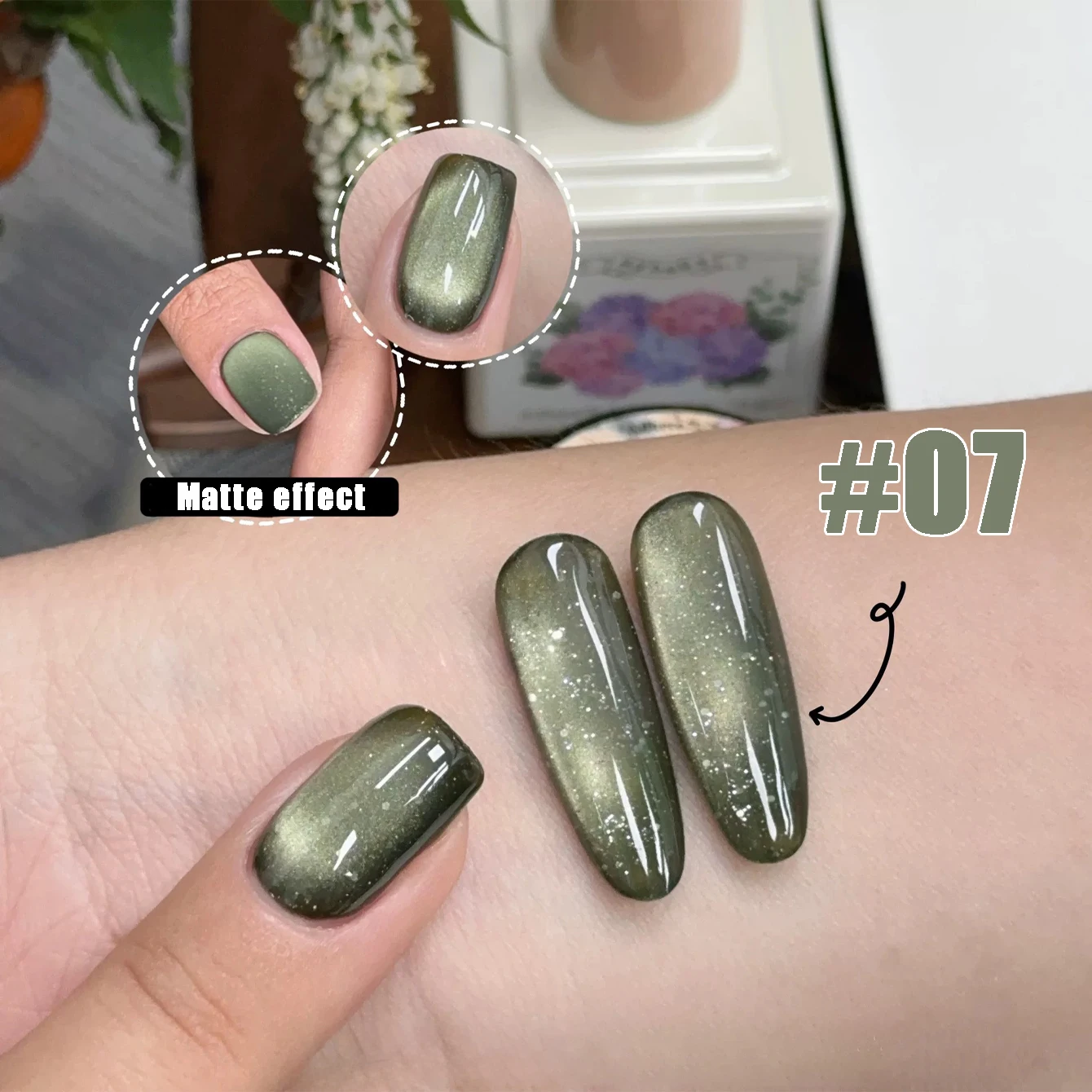 Mn 10ML 2025 새로운 스타일 최고 판매 크리스탈 스톤 고양이 눈 앰버 유리 구슬 젤 매니큐어 황금 금송화 플래시 고양이 자기