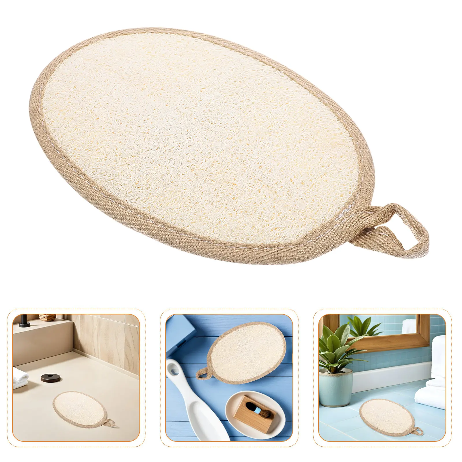 5Pcs Exfoliating Loofah Pad Body Scrubs Sponge For Mens Body Care Natural Bath Scrubber Gentle Shower Washing Luffa