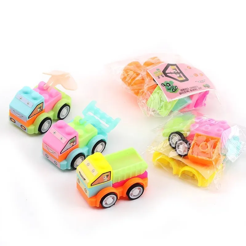 Mini Car Model Toy scooter Car Toys Kids Inertia Cars Boy Toys Assembling building blocks Children Gift