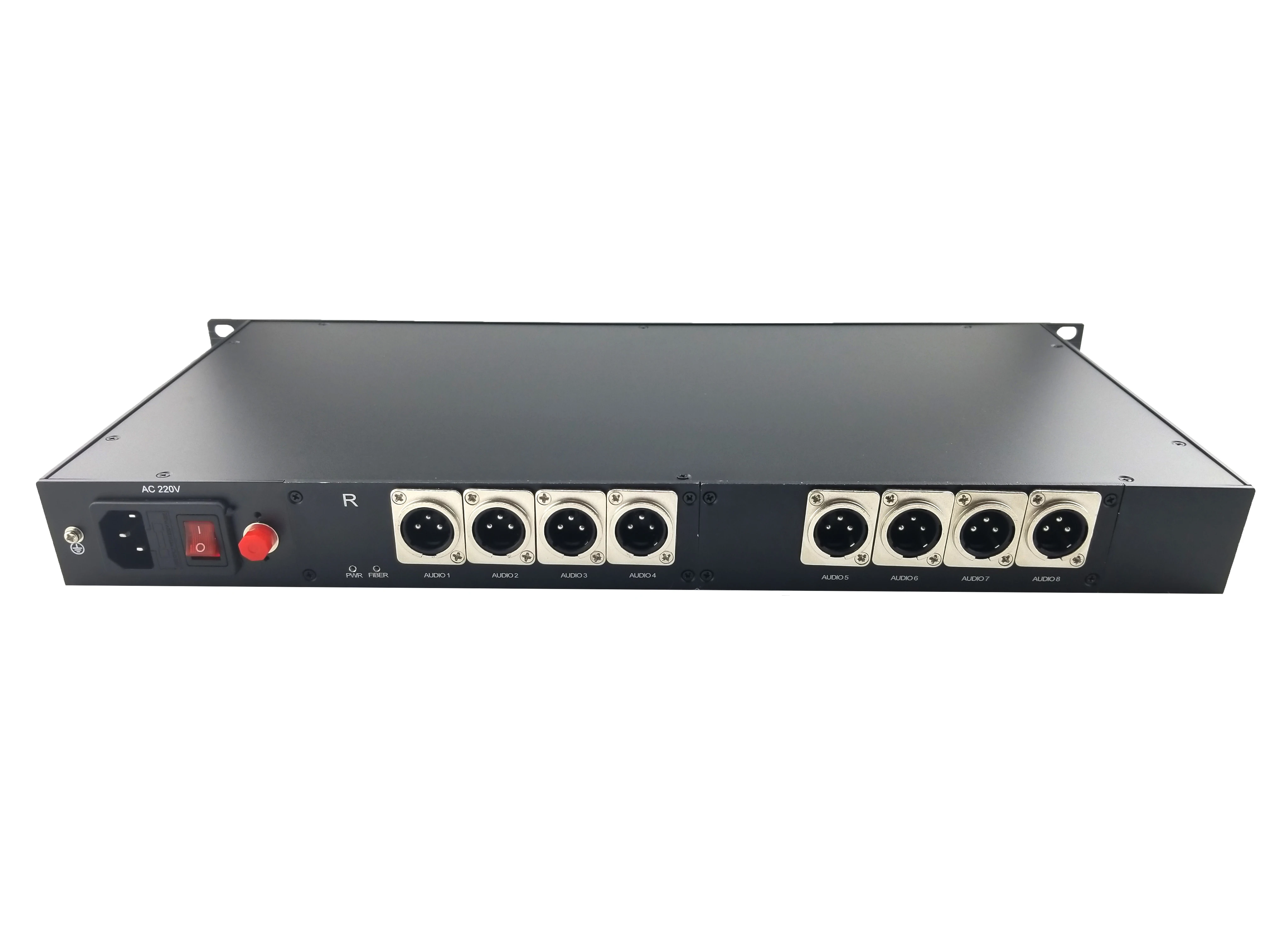 Convertitore audio XLR bilanciato a fibra a 8 canali SM FC Montaggio su rack