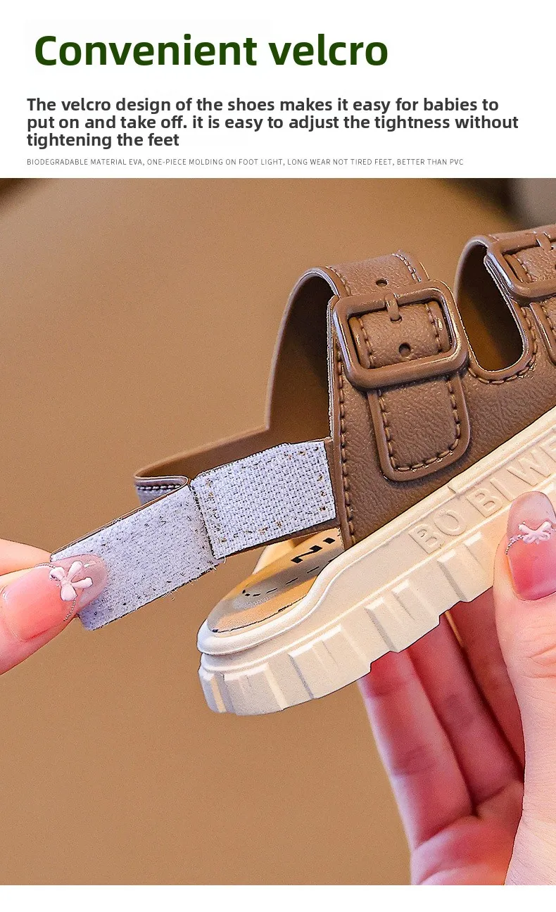 2026 Kinder Sandalen Jungen Mädchen Strandschuhe Weiche Leichte Geschlossene Outdoor-Sandalen für Kleinkinder Babyschuhe Sommer – Detail 6