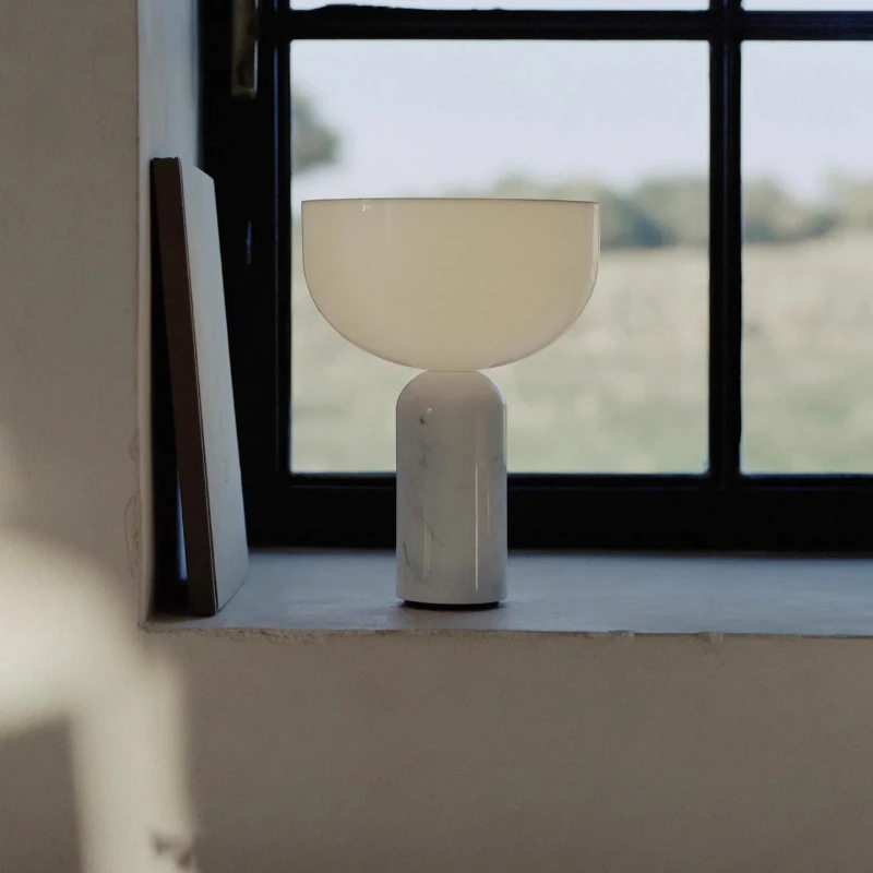 الدنمارك أسطواني الرخام مصابيح طاولة LED الأبيض الاكريليك عاكس الضوء قابلة للشحن غرفة المعيشة دراسة مطعم غرفة نوم مكتب أضواء #4