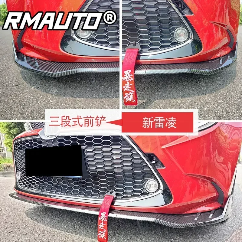 3Pcs Car Front Bumper Splitter Lip Bumper Diffuser Guard Spoiler For Toyota Corolla LEVIN 2019-2021 Car Accessories Body Kit