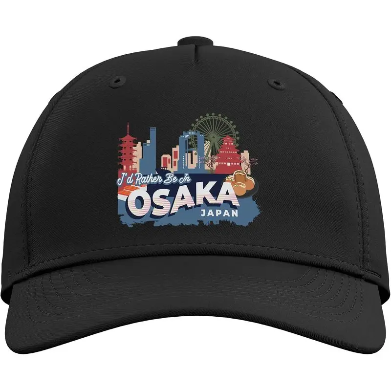 I'd Rather Be In Osaka Japan Vintage Souvenir Adjustable Baseball Hat