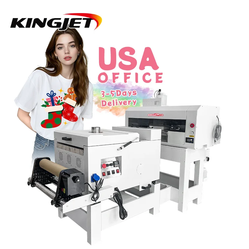 

Kingjet A3 Dtf Printer Printing Machine Digital T-shirt Printing Machine Printer for Clothes A3 40cm I3200 Head DTF Printer
