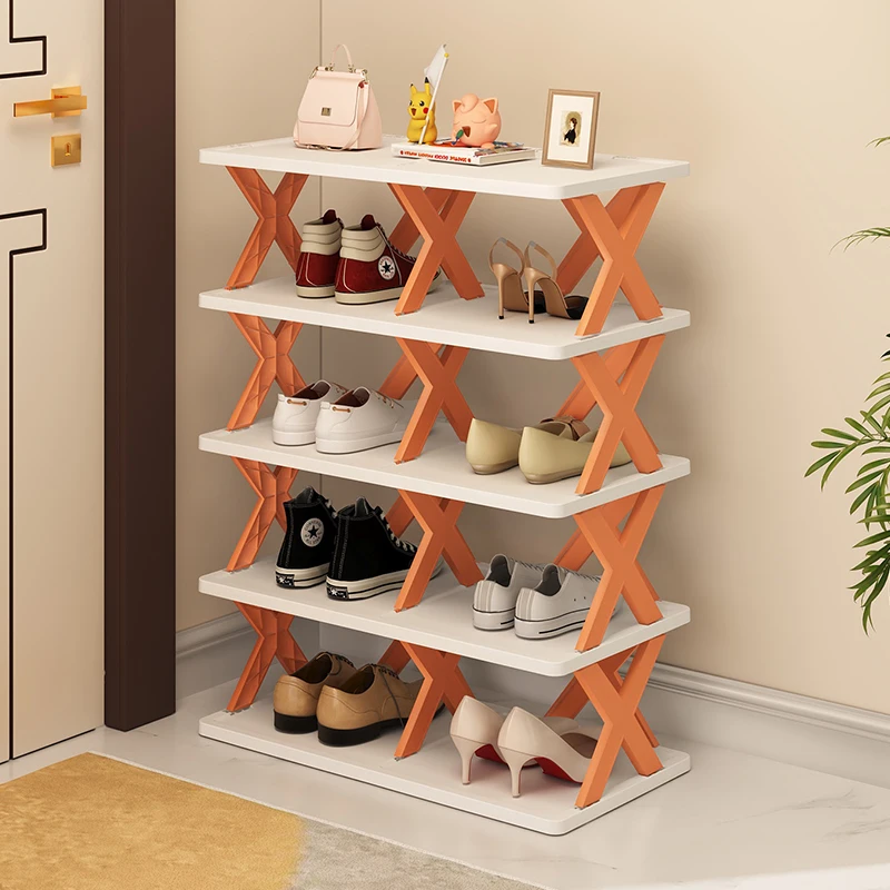 

Narrow and small shoe rack at the entrance of a household, plastic multi-layer simple dustproof shoe rack, economical storage