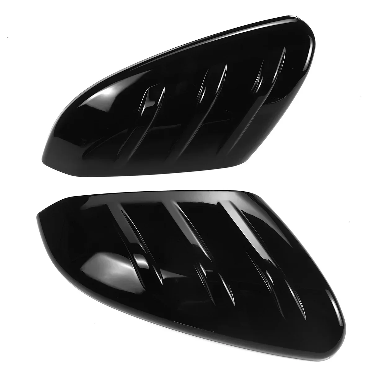 Glossy Black 2pcs Car Side Door Rear View Mirror Add-on For Honda For Civic 2016-2020 Car Rearview Mirror Cap Covers Body Kit