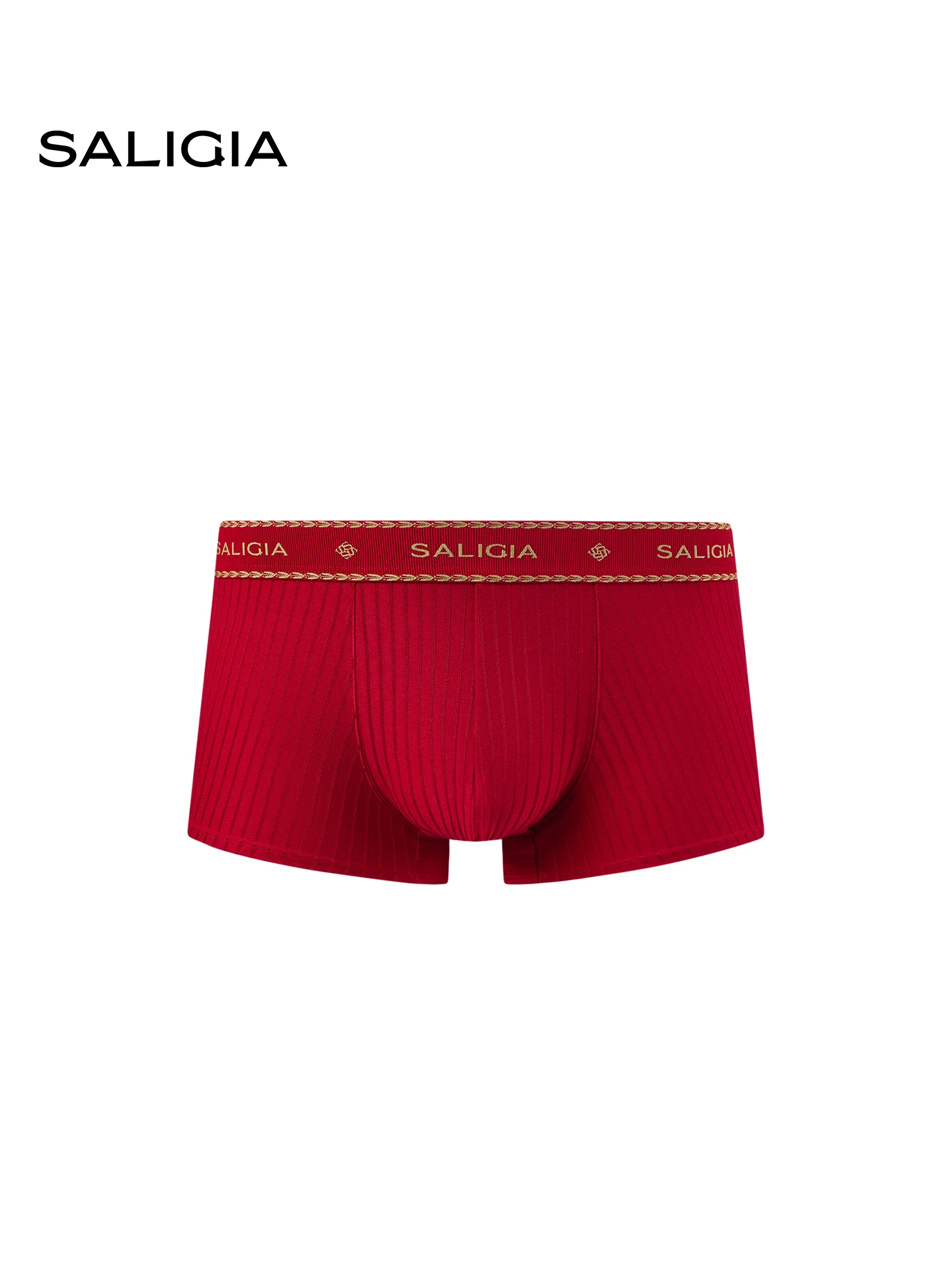 saligia-smooth-red-smooth-skin-friendly-men's-boxer-shorts-chinese-zodiac-year-embossed-pattern-daily-wear-mid-waist