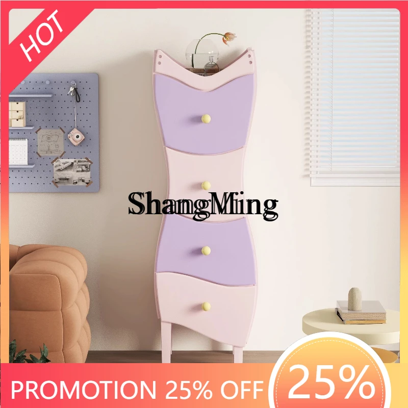 

ZYY exquisite fashion skirt chest cabinet, bedroom storage cabinet, cream entrance, living room four-bucket decorative cabinet