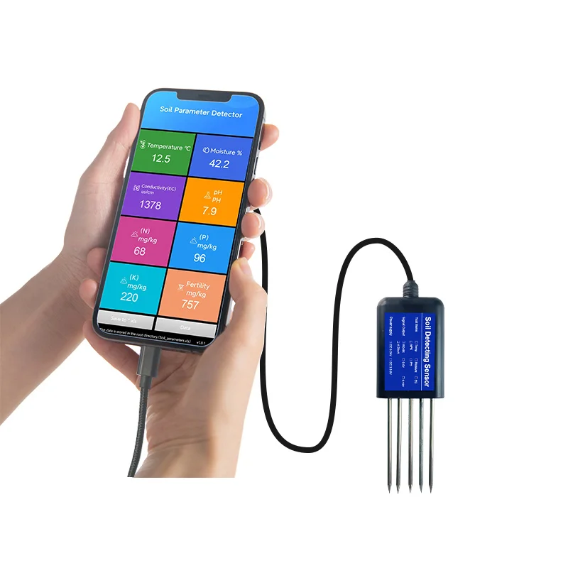 Imagem -03 - Gemho Portátil Solo Moisture Sensor Npk Meter Sensor Usb Tipo-c em Android App Dados Lidos Fábrica