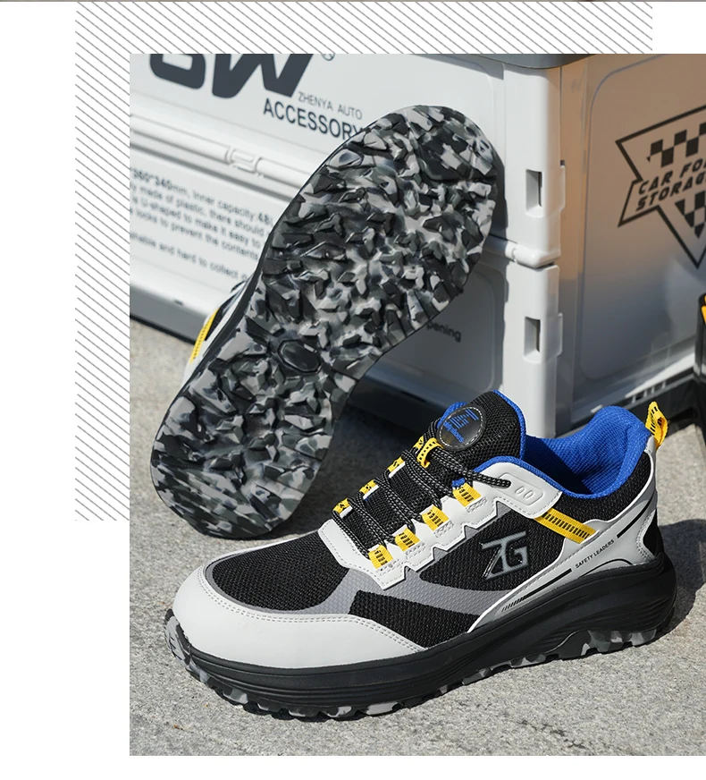 High-quality Work Sneakers For Men Safety Shoes European Standards Protective Shoes Puncture-Proof Steel Toe Shoes Work Boots