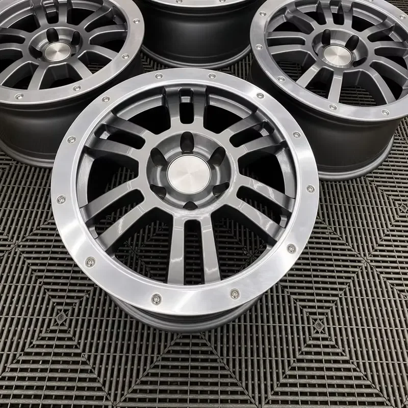 Forged Beadlock-Style Off-Road Wheel Rim 18x8 5x150 5-Lug Machined Face Black Inner Custom Fitment