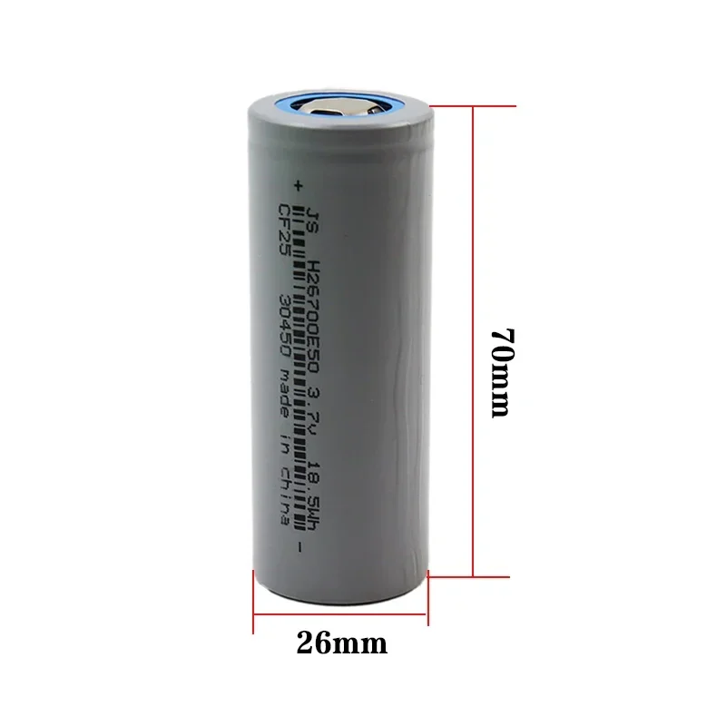 1-12pcs/lot New 3.7V 5000mAh 26700 Lithium Rechargeable battery 5C discharge Max.40A DIY Electric tools motorcycle scooter Drone