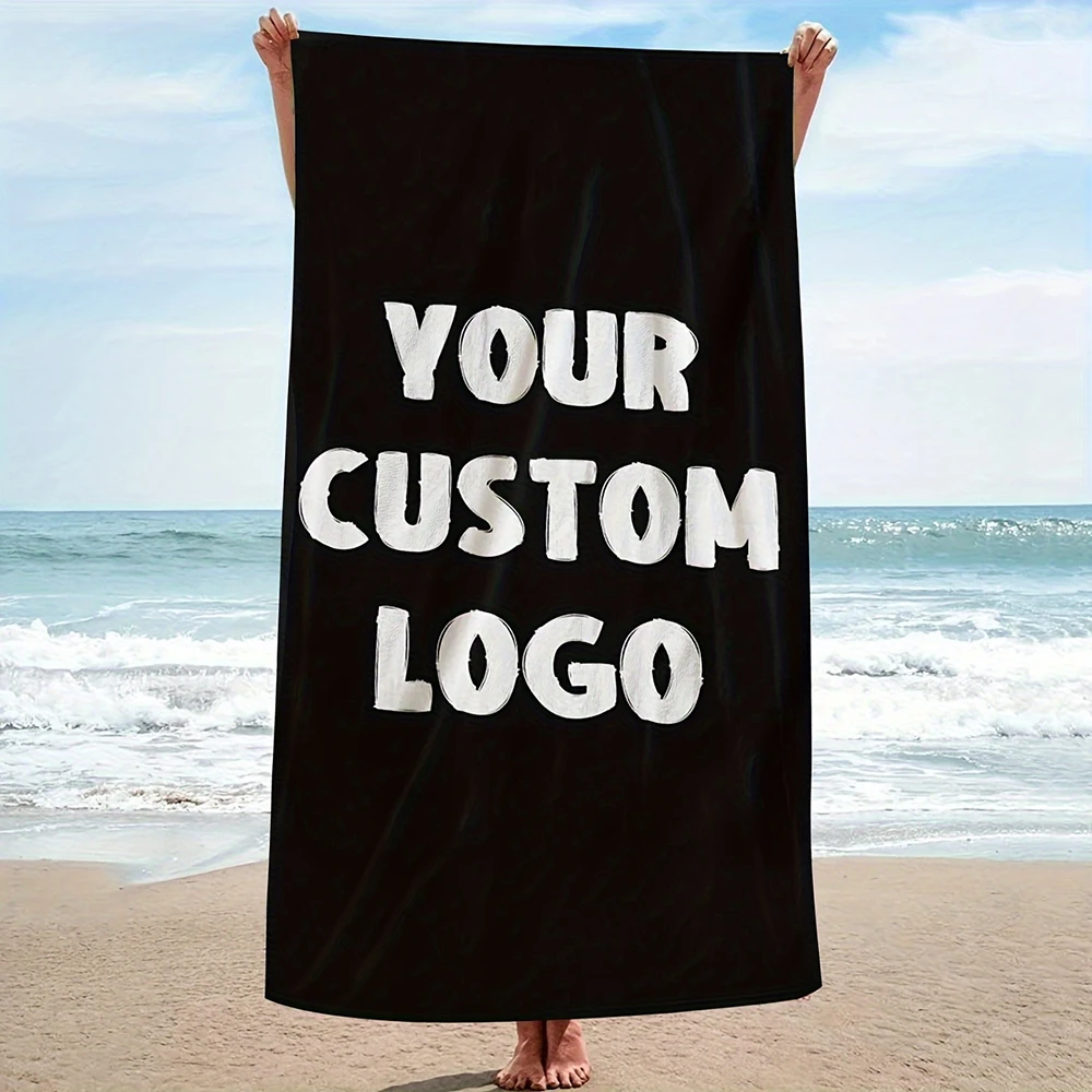 Custom beach towels-Custom Personalized Beach Towel - Add Your Own Logo/Text`