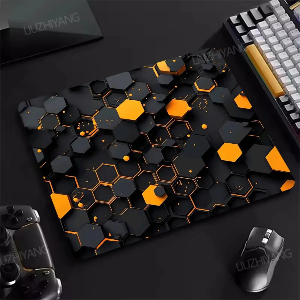 Geometric pattern 3D Mouse Pad Square Computer Office Game Table Mats Rubber Anti-slip HD Gaming Keyboard Mousepads Desktop Mat