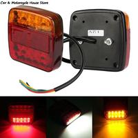 12V Trailer Truck 20 LED Taillight Brake Stop Turn Signal Indicator Light Lamp 107x102x30mm