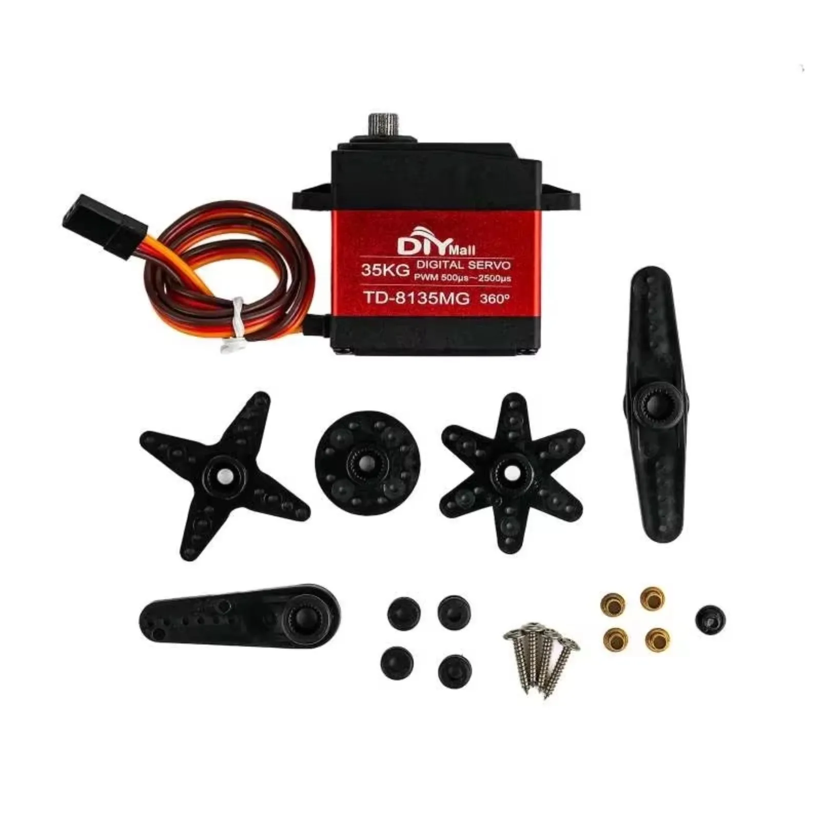 Servo digitale TD-8135MG a coppia elevata da 4 pezzi 35 kg impermeabile 360 °   Rotazione continua per robot camion auto RC