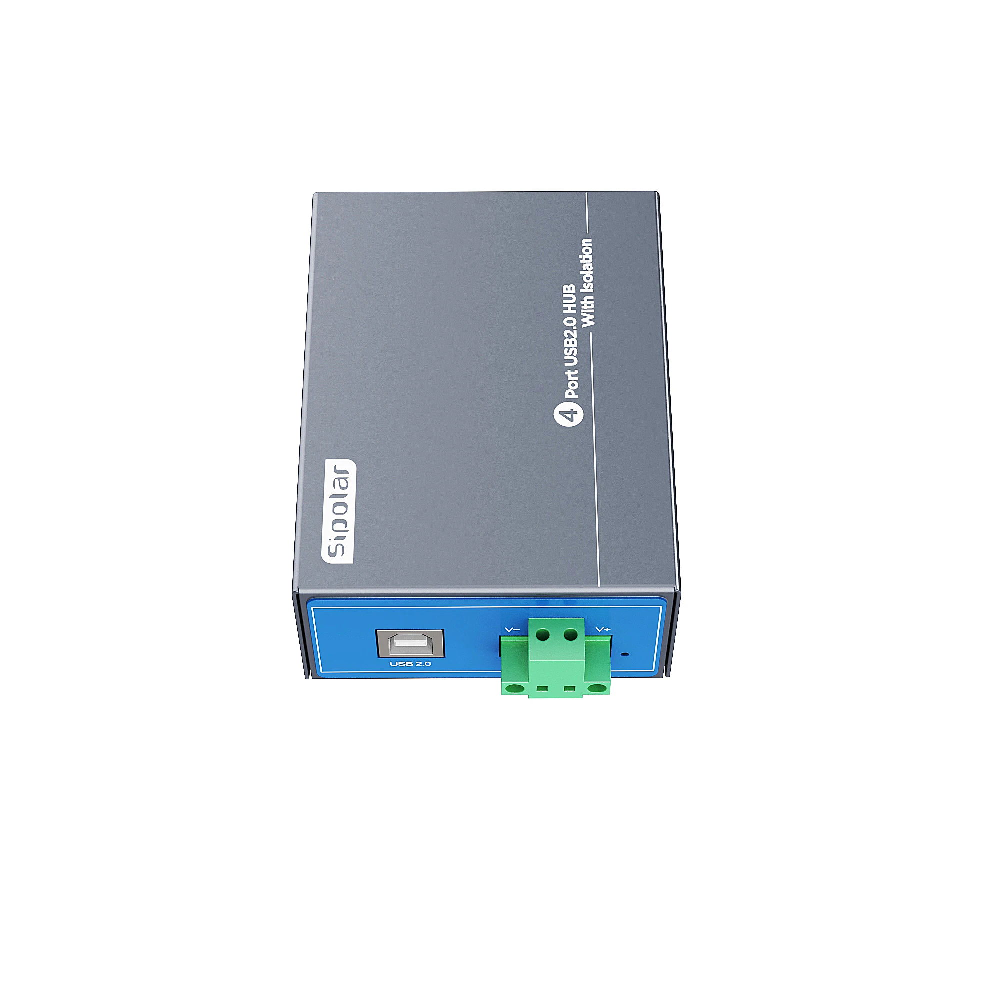 

Sipolar AT-4A20M3 4 Ports Industrial USB 2.0 Hub with ESD Protection Class 3 for air 9-24V DC Input