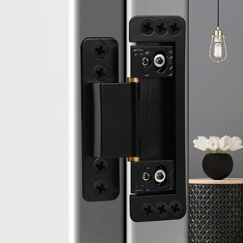 Slim Bezel Glass Door Profile Door Hinge Two-dimensional Adjustable Hinge Aluminum-wood Door Dedicated Invisible Hinge