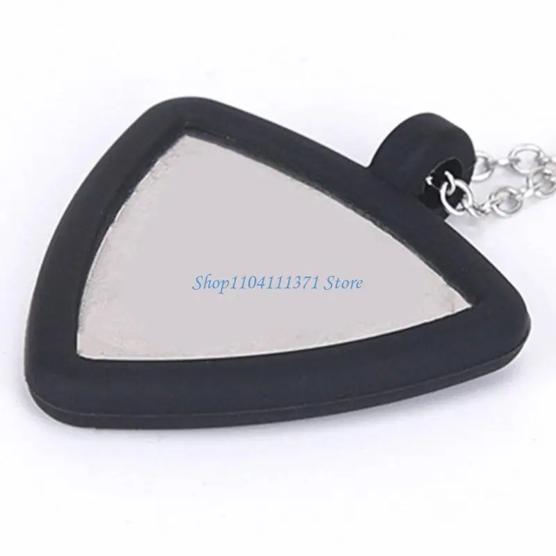 P9FC Silicone Musical Jewelry Guitar Picks Necklace Storage Solution Fashion Chain Necklace Suitable for Bass Players Present