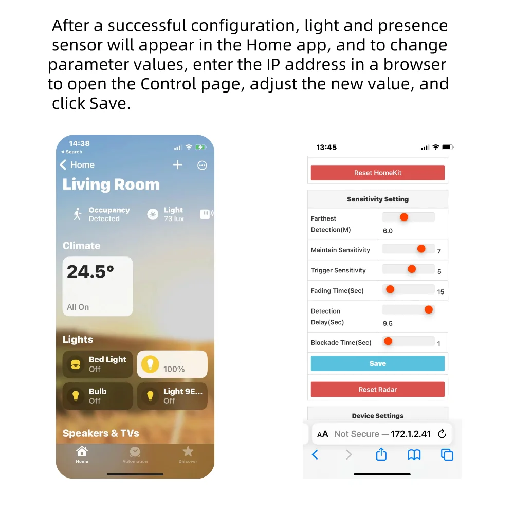 Athom Smart Home Homekit mmWave Human Presence Sensor Works With Home Assistant