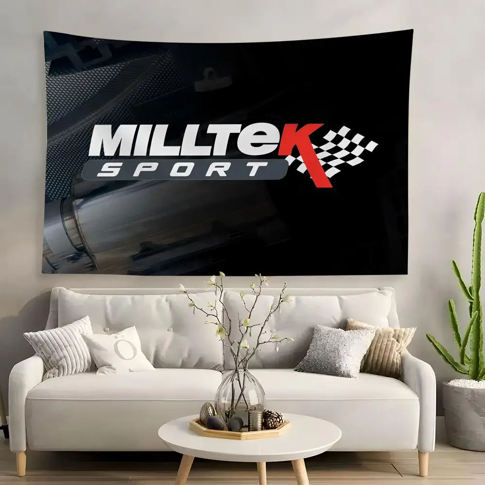 

M-MILLTEKS SPORT logo Tapestry Custom Home Living Room Bedroom wall decor Wallpaper Backdrop Cloth With clips