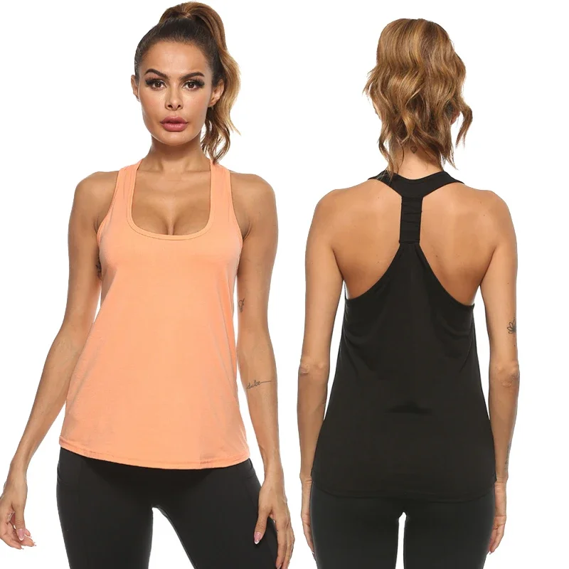 Mileegirl Rückenfreies, schnell trocknendes Yoga-Shirt für Damen, Laufsport-Shirts, ärmellos, für Fitness, Sport, Fitnessstudio, Top für Damen,