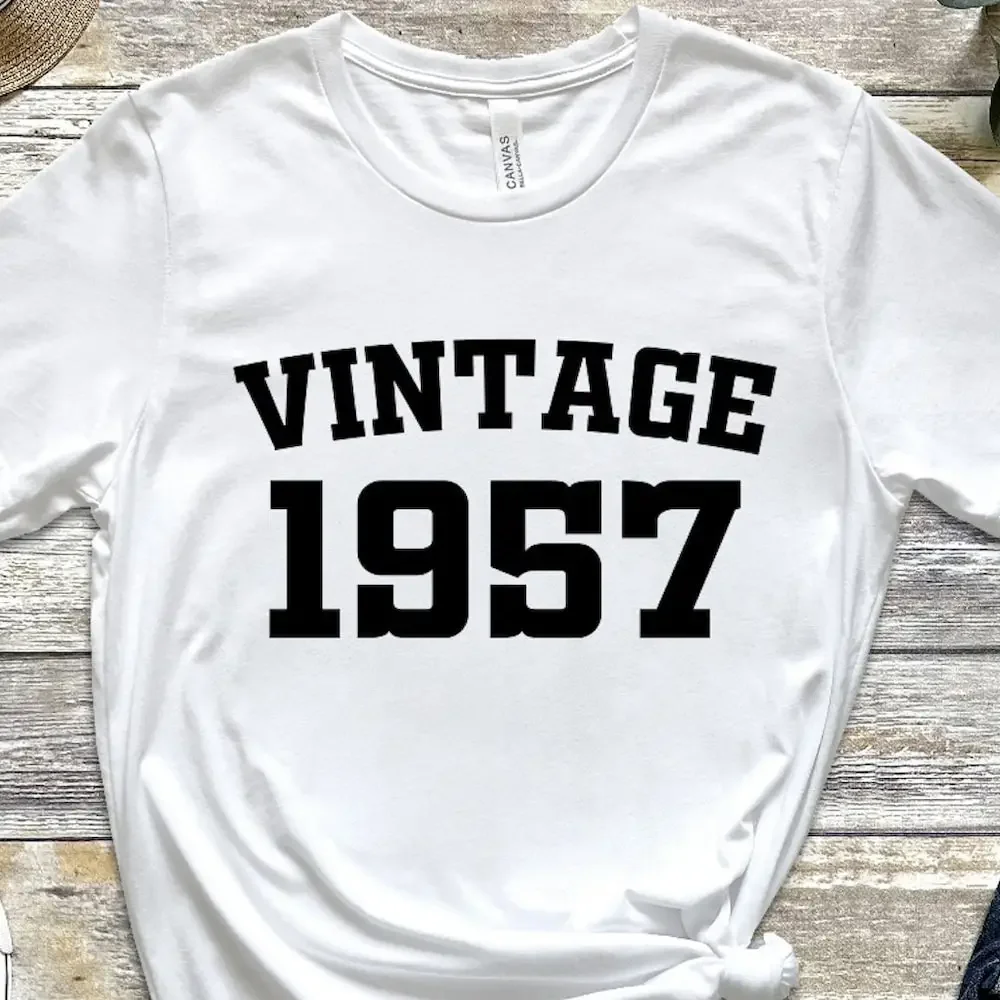 Custom Vintage T Shirt Personalized 1957 65Th Birthday Anniversary Party For