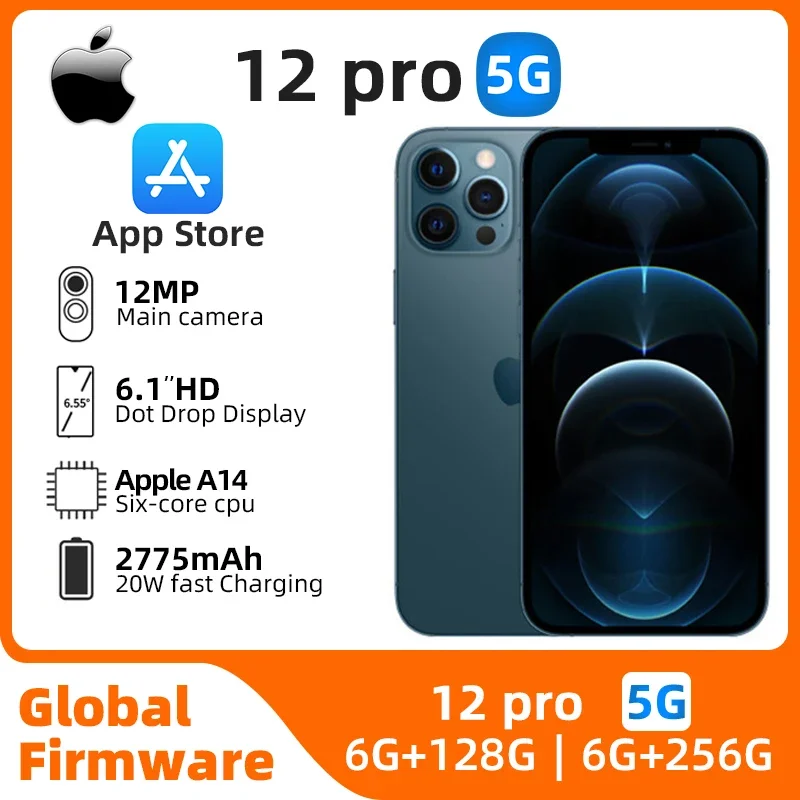 Apple iphone 12 pro Unlocked 6.1 inch 256G All Colours in Good Condition Original used phone