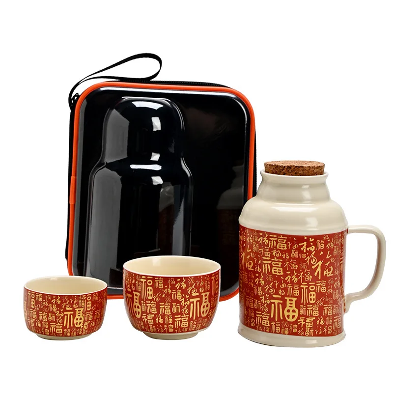Portable Travel Tea Set With Kettle for Office Home and Outdoor Tea Making New Year & Holiday Graduation Gifts