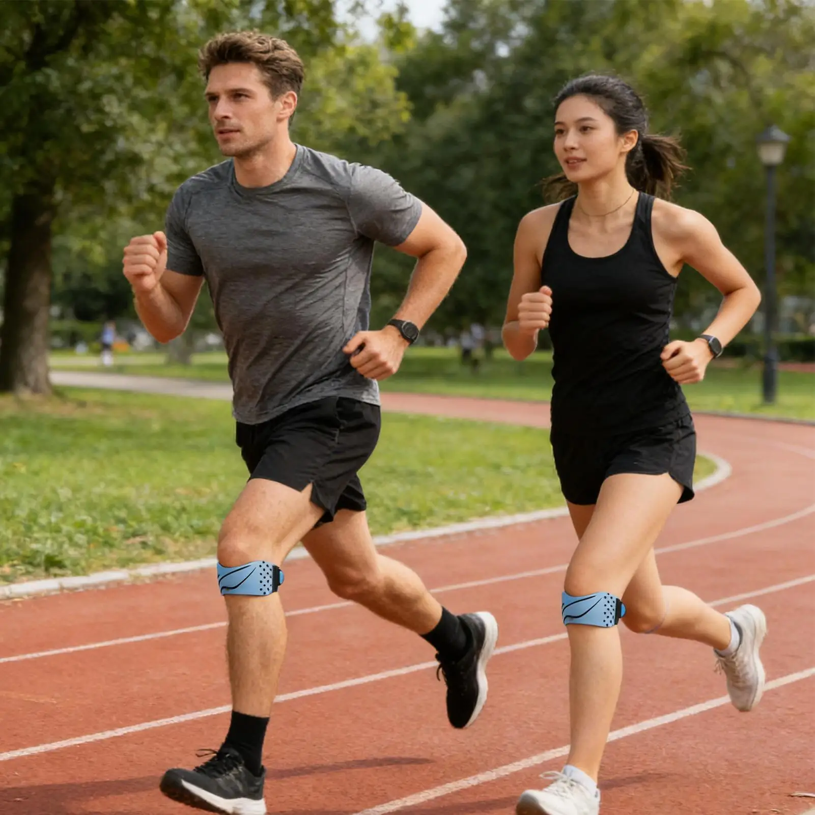 

Наколенник-бандаж для поддержки колена, дышащий, с регулируемым ремнем, для мужчин и женщин, для домашнего фитнеса и альпинизма