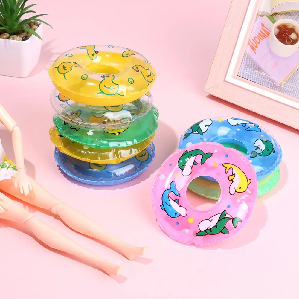 정장 1/6 인형 해변 용품 인형 집 액세서리 만화 동물 장난감 구명 벨트 미니어처 수영 링 인형 구명 부표