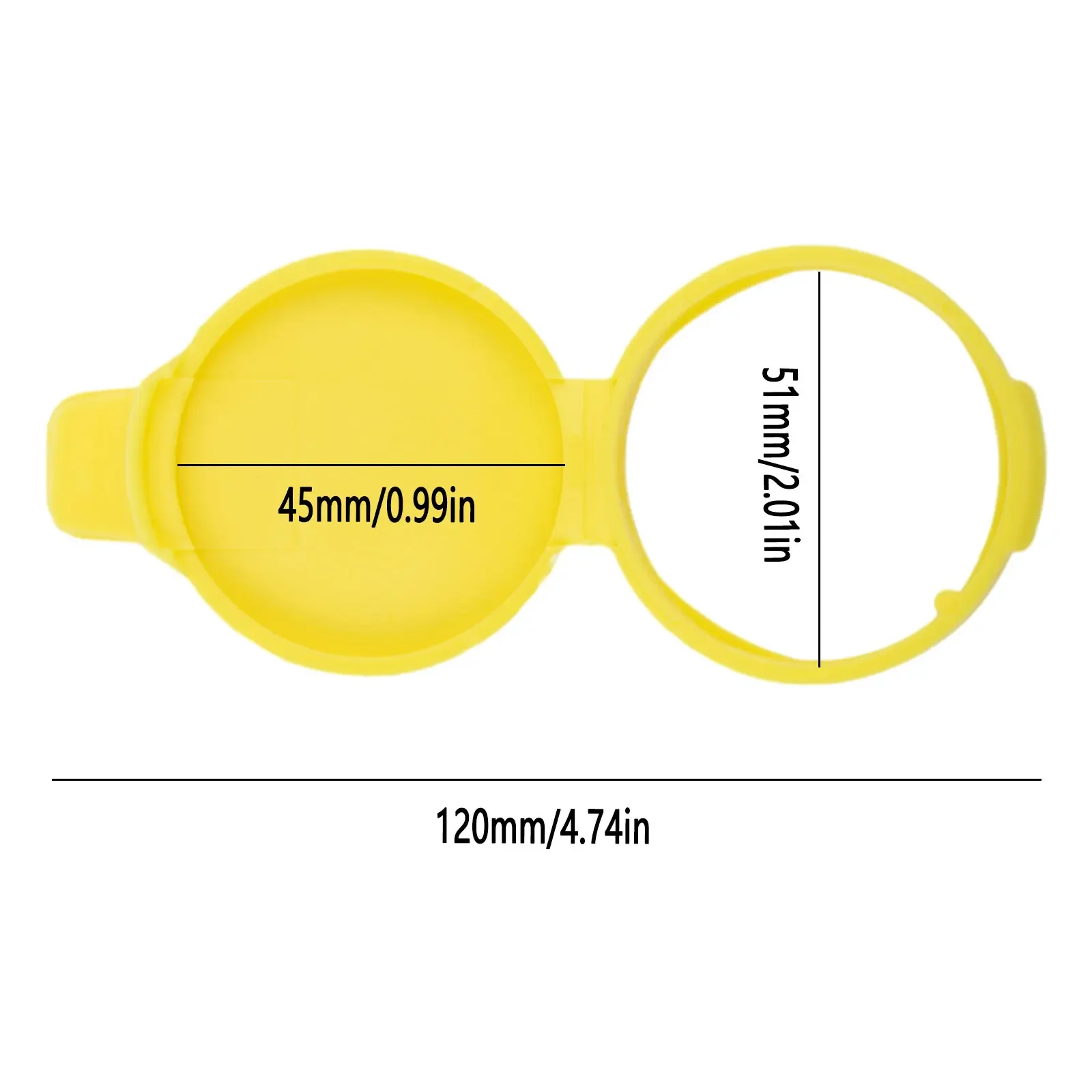 Para Saab 9-3 2003-2011 Tapa de depósito de líquido de lavadora 74486-TF0-013 Accesorios de coche negros Fácil instalación Amarillo