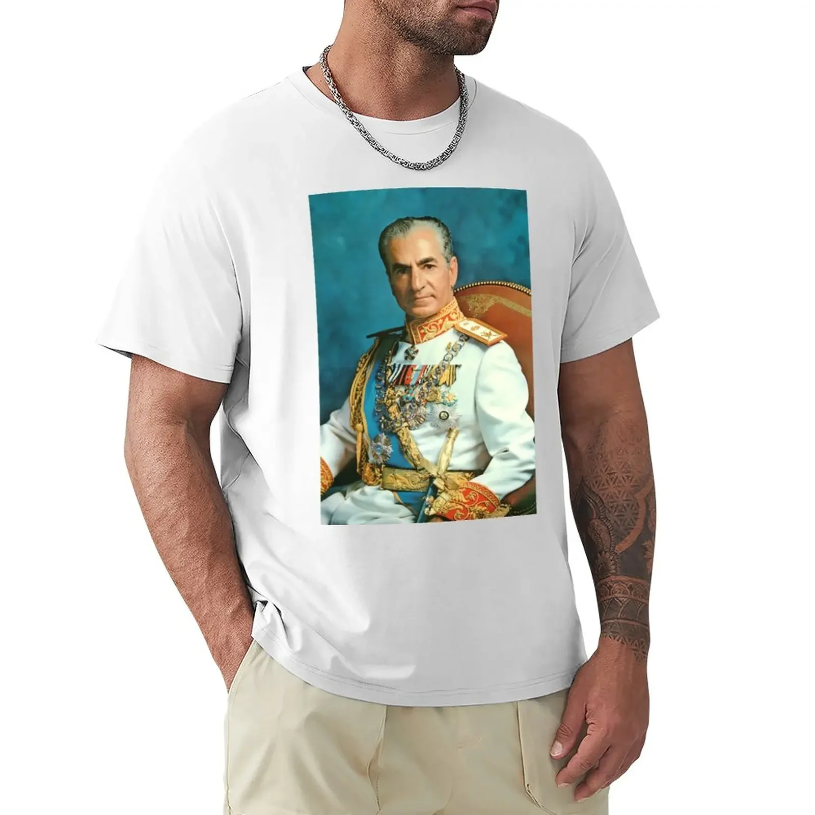 Mohammad Reza Shah Of Iran T-Shirt sports fans summer clothes men graphic t shirts