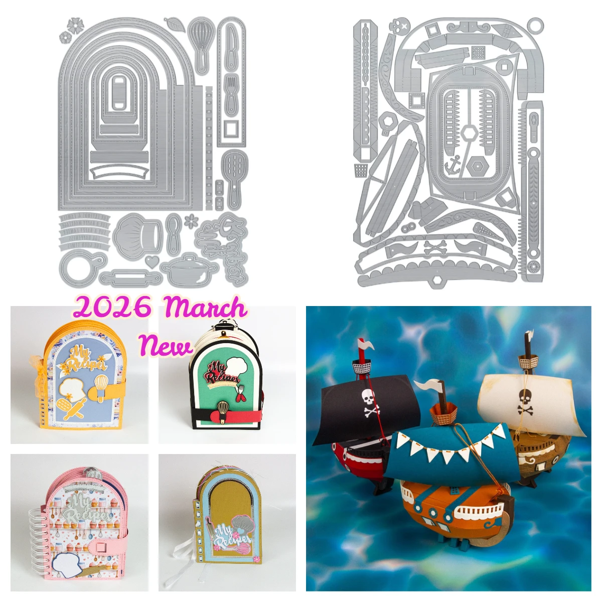 

Grandiose Galleon Gift Box Die Set Metal Cutting Dies DIY Cuts Stencils Maker Photo Template Handmade Decoration 2026 March New