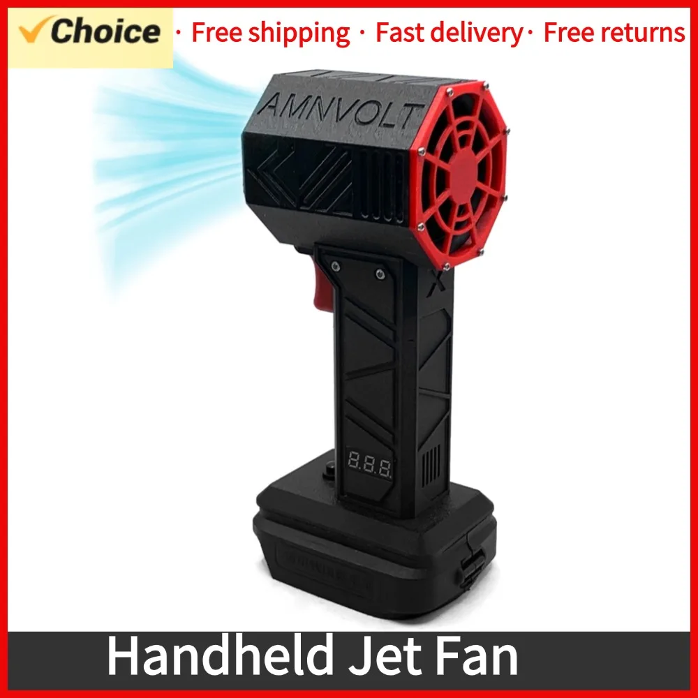 Handheld Jet Fan 1000g High Thrust Violent Fan 50mm Brushless Motor Ducted Turbofan High Power Duct Fan Portable Dust Blower