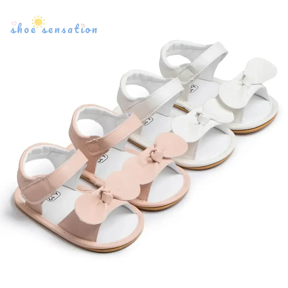 

Meckior Baby Girls Sandals Toddler Rubber Sole Open Toe Summer Beach Shoes Casual Bowknot First Walker Princess Dress Shoes