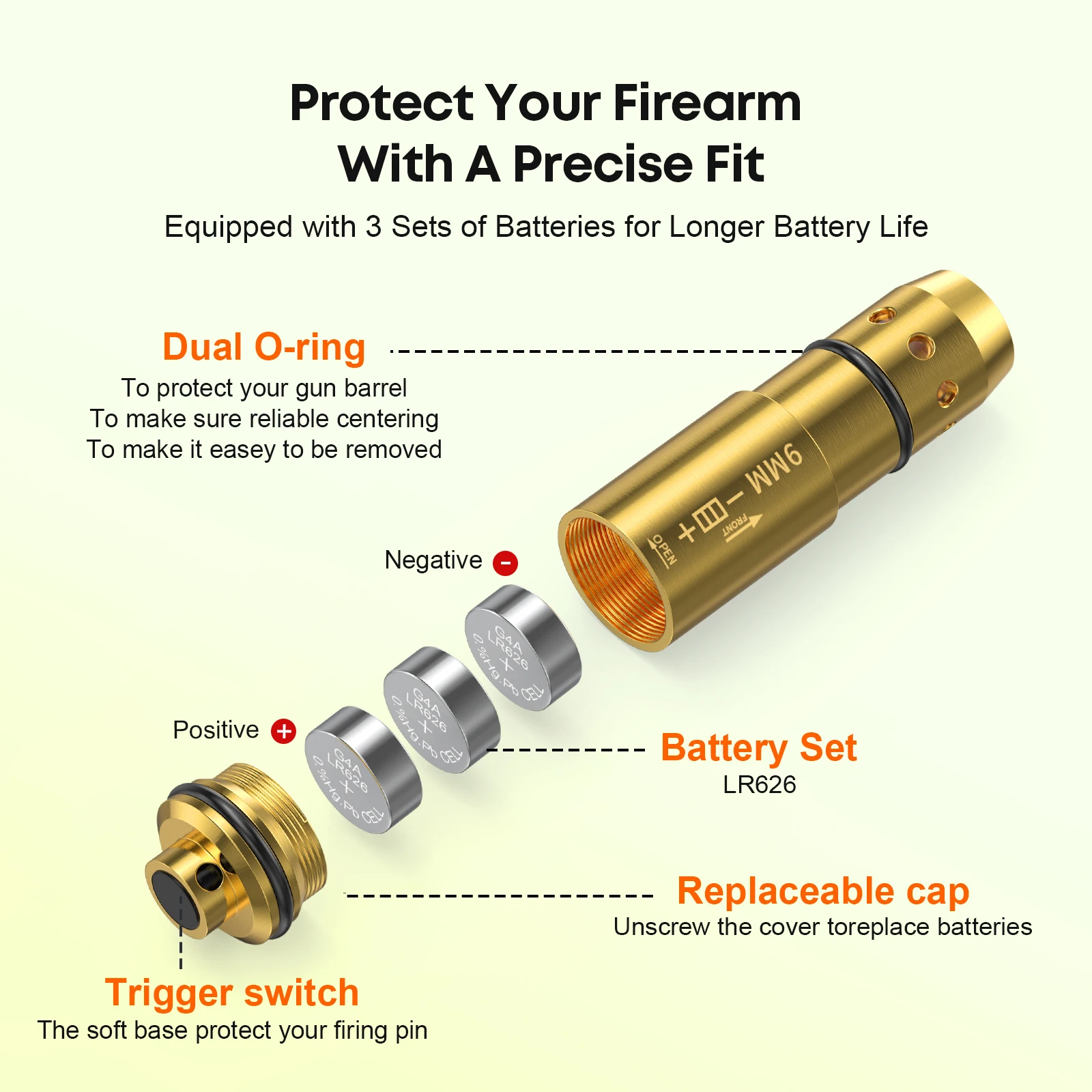 2-in-1 Laser Bore Sight & Dry Fire Trainer with Electronic Voice Broadcast Target, Indoor Aim Training Combo.