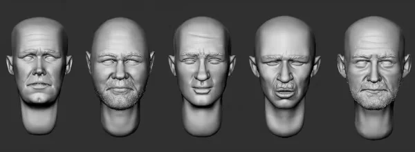 1/35 수지 모델 조립 키트(인간 머리용 교체 부품 5개 포함)(도색되지 않음) 356075