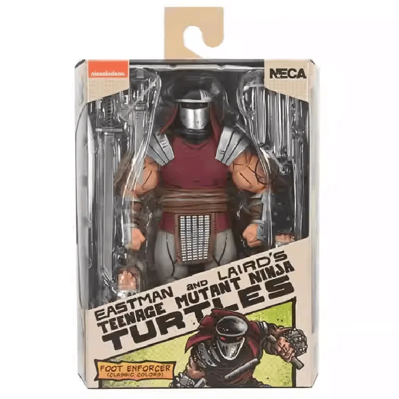 TMNT Foot Enforcer Classic Colors Action Figure NECA 54445 Teenage Mutant Ninja Turtle Figuras Toys Anime 7-Inch Model Original