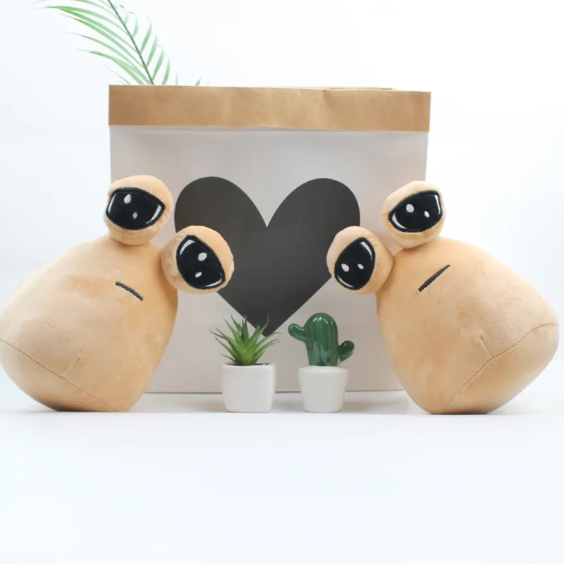 22cm Hot Game My Pet Alien Pou Plush Toy Furdiburb Emotion Alien Plushie Stuffed Animal Pou Doll Birthday Christmas Gift