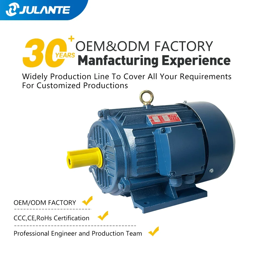 380v 1440rpm IE2 380v Asynchronous Ac Electric 7.5kw 10H 3 Phase Induction Motors