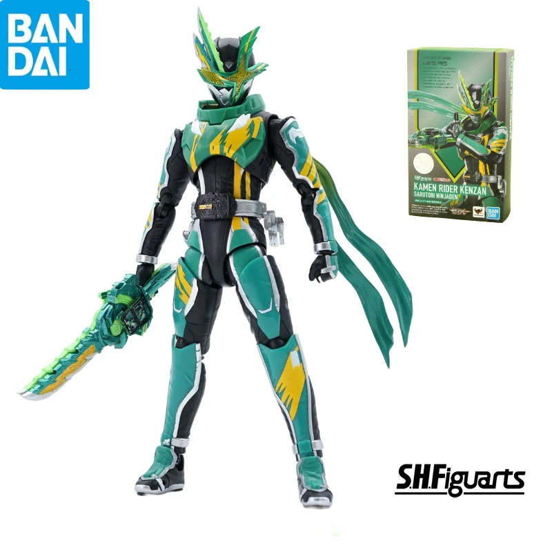 Figura de acción de Bandai SHF Tokusatsu KAMEN RIDER, juguete Original de colección de personajes de KENZAN, SARUTOBI, NINJADEN, regalo, 100% en Stock