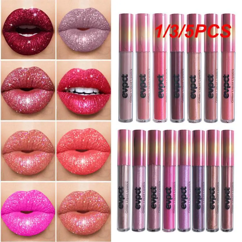 1/3/5PCS Lip Gloss Lipstick Sparkling Color High-shine Finish Iridescent Best-selling Glamorous Must-have Shine All Popular