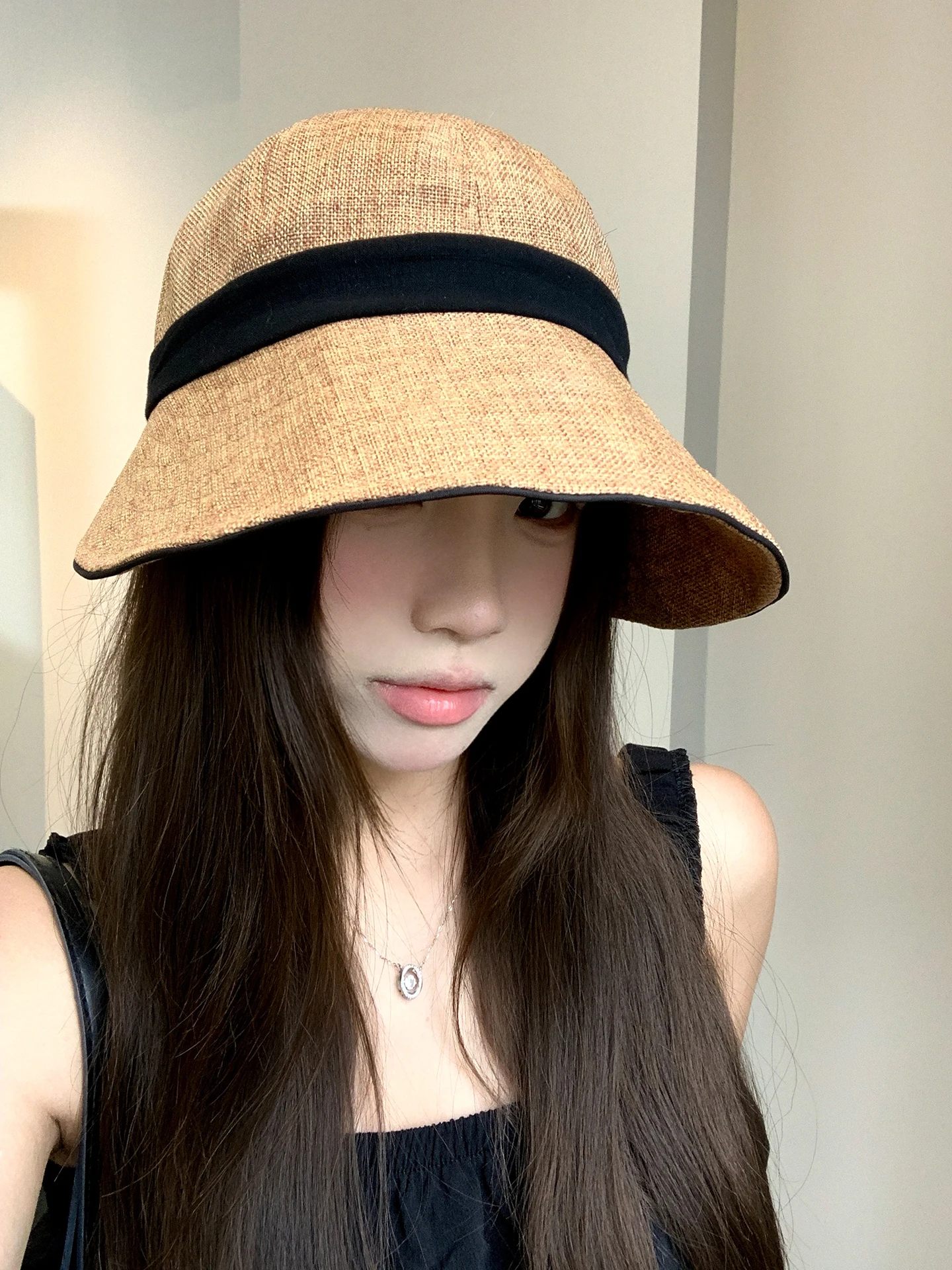 Retro Japanese Style Linen Fisherman Hat Women's Thin Sun Protection Face Slimming Simple Match All Bucket Hat Spring Summer ...