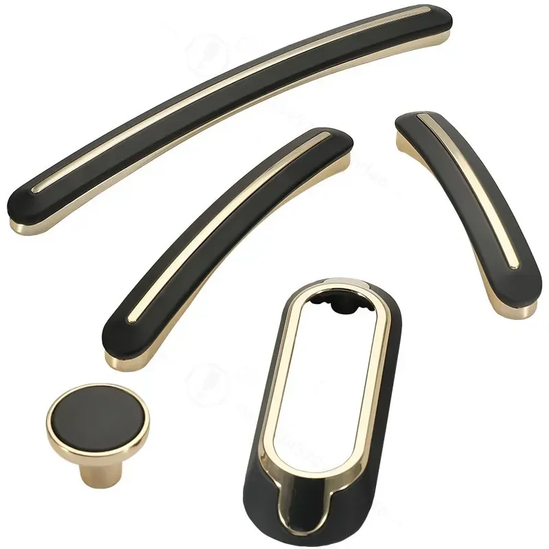 Modern Simple Zinc Alloy Cabinet Drawer Handle Light Luxury Hardware Wardrobe Pulls Indoor Furniture Knobs Wholesale view 5