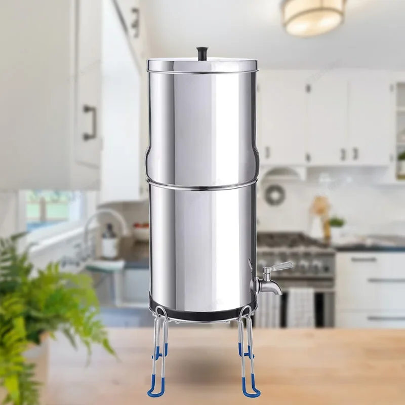 Outdoor Camping Fluoride Water Purifier Stainless Steel Gravity Water Purifier Filter