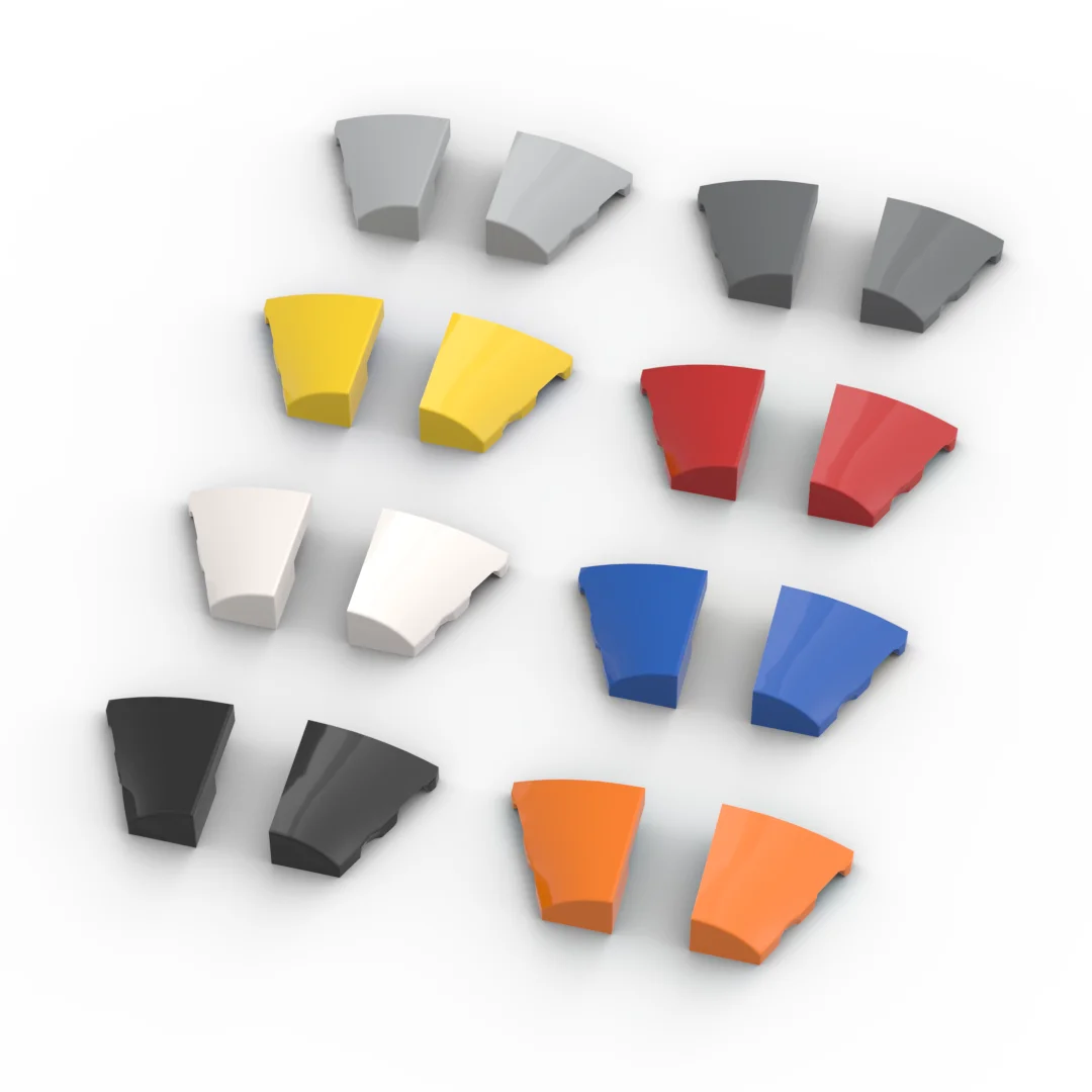Small Particle Building Blocks MOC 5093 5095 2x2x2/3 Curved Wedge Bricks Left and Right Side Assembly Toy Parts