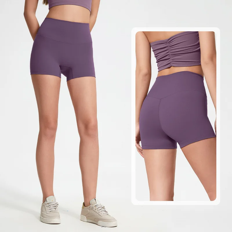 

High Elastic Nylon Shorts Fitness Sport Yoga Short Running Cycling Women's Leggings Quick Dry Breathable High-Waisted Leggings